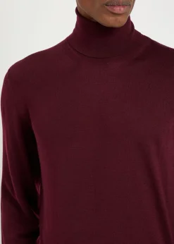 Roll-neck wool jumper