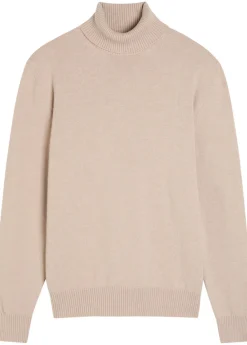 Roll-neck wool top