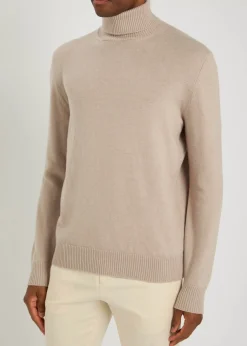 Roll-neck wool top