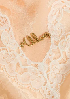 Romantic lace-trimmed silk-jacquard scarf