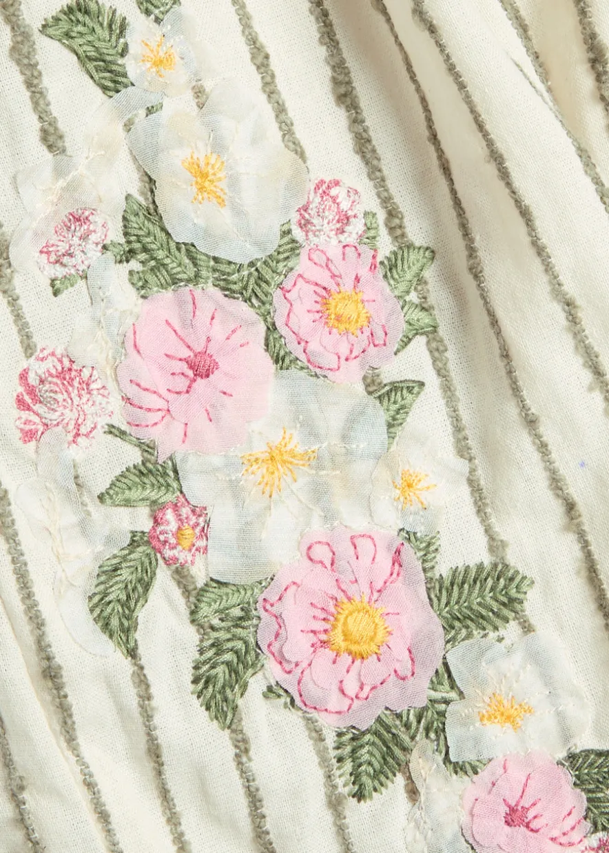 Rommy embroidered cotton-blend shorts