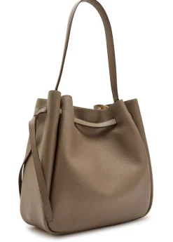 Romy large grained leather bucket bag