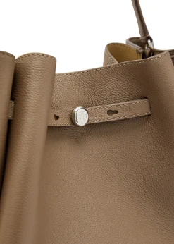 Romy large grained leather bucket bag