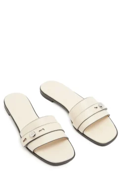Romy leather sliders