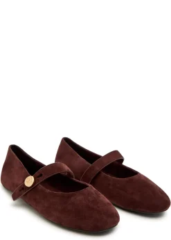 Romy suede Mary Jane flats