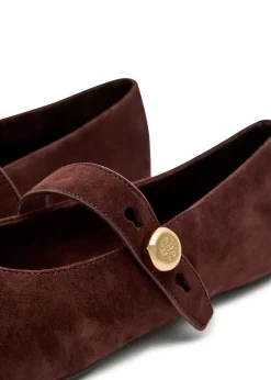 Romy suede Mary Jane flats