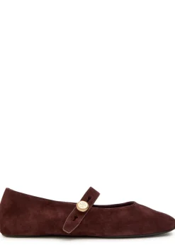 Romy suede Mary Jane flats