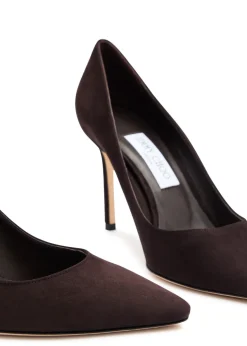 Romy 85 suede pumps