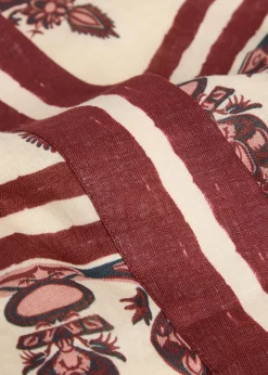 Roots printed linen mini wrap skirt