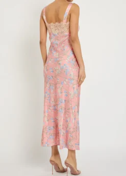 Rosamarie floral-print satin midi dress