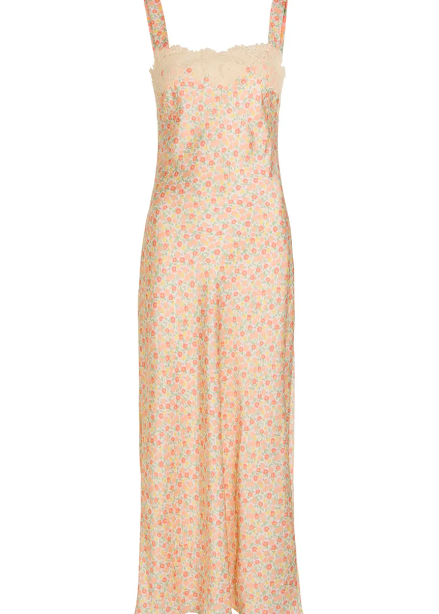 Rosamarie floral-print satin midi dress