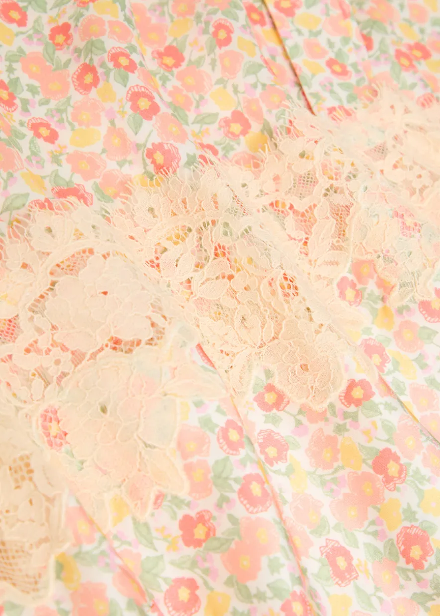 Rosamarie floral-print satin midi dress