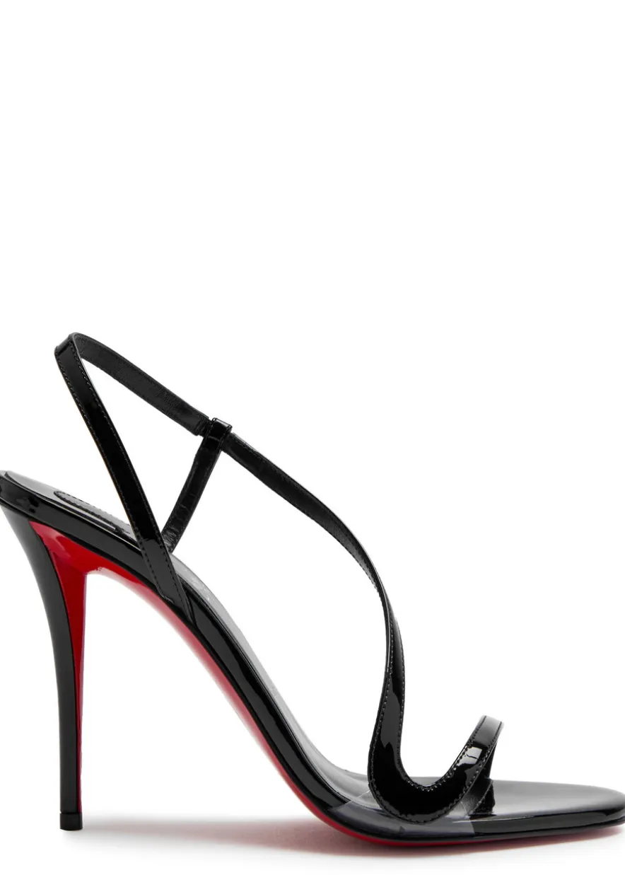 Rosa Z 100 asymmetric patent leather sandals
