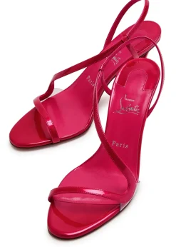 Rosa Z 80 asymmetric patent leather sandals