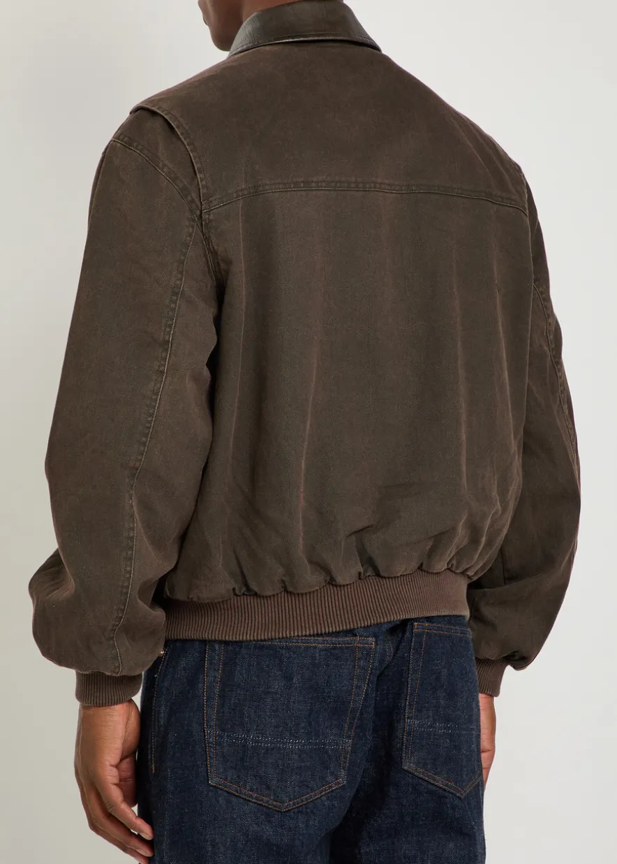 Roscoe logo-appliquéd cotton-twill bomber jacket