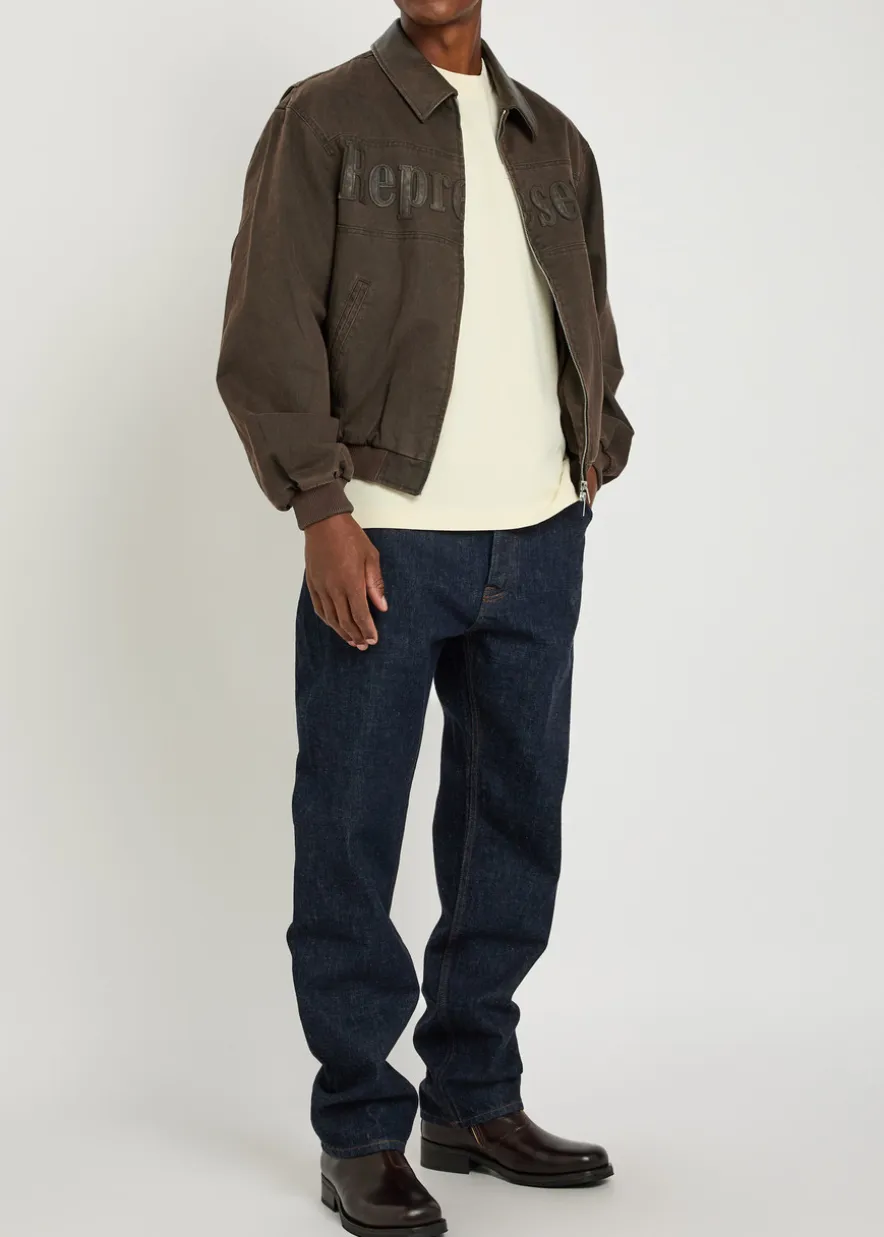Roscoe logo-appliquéd cotton-twill bomber jacket