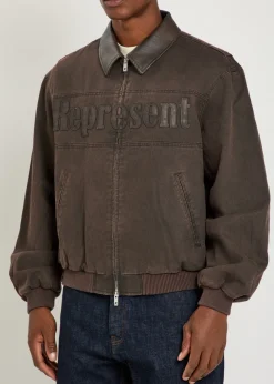 Roscoe logo-appliquéd cotton-twill bomber jacket