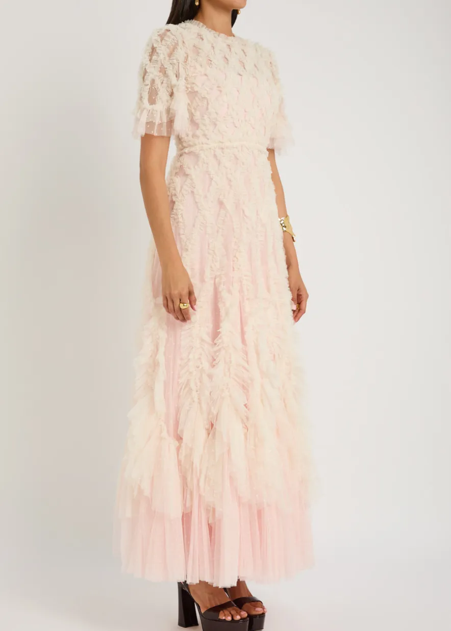 Rosella ruffled tulle gown