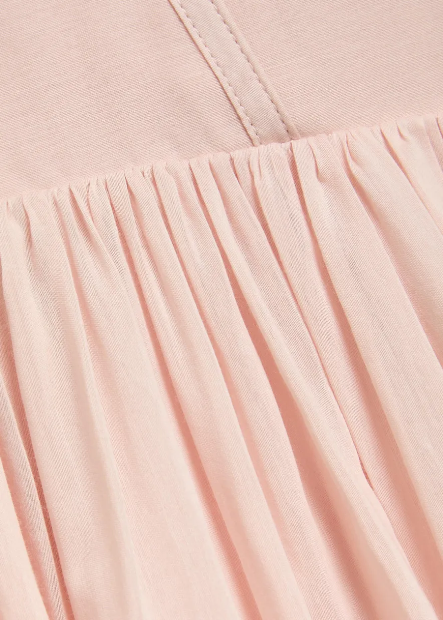 Rosie boned cotton and silk-blend midi dress