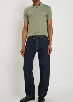 Roth fine-knit cotton polo shirt