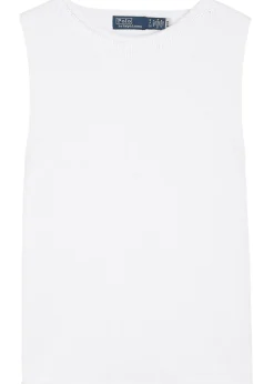 Round-neck knit tank top