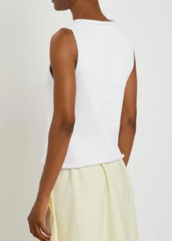 Round-neck knit tank top