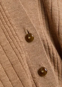 Rouni ribbed merino-wool top