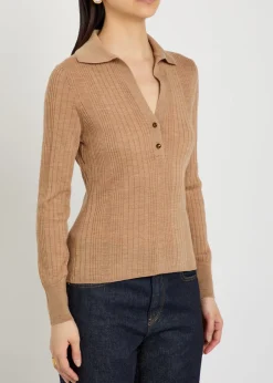 Rouni ribbed merino-wool top
