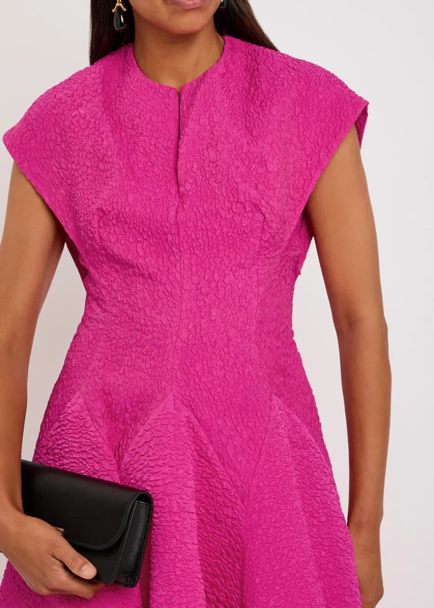 Rova cloqué midi dress