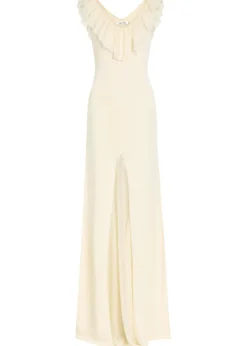 Rowan ruffled fine-knit maxi dress