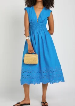 Roxanne embroidered cotton midi dress