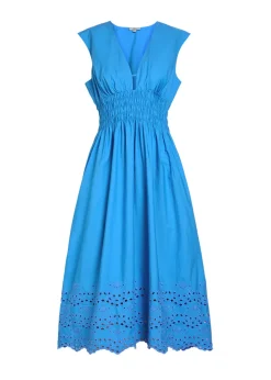 Roxanne embroidered cotton midi dress