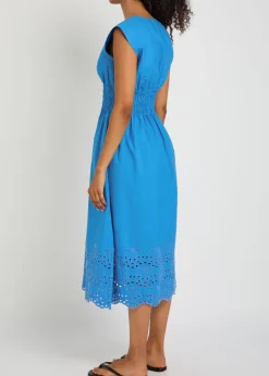 Roxanne embroidered cotton midi dress