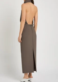 Roxanne open-back crepe midi dress