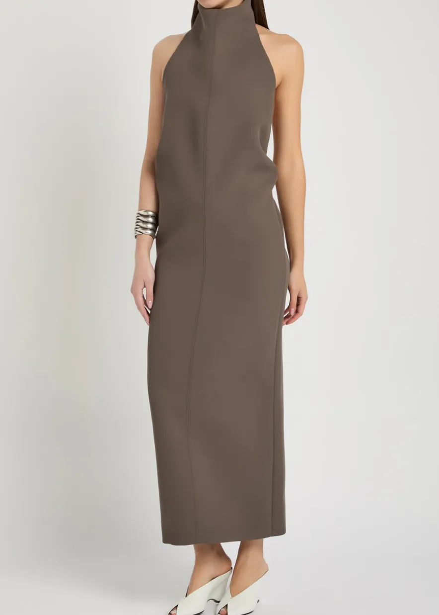 Roxanne open-back crepe midi dress
