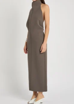 Roxanne open-back crepe midi dress