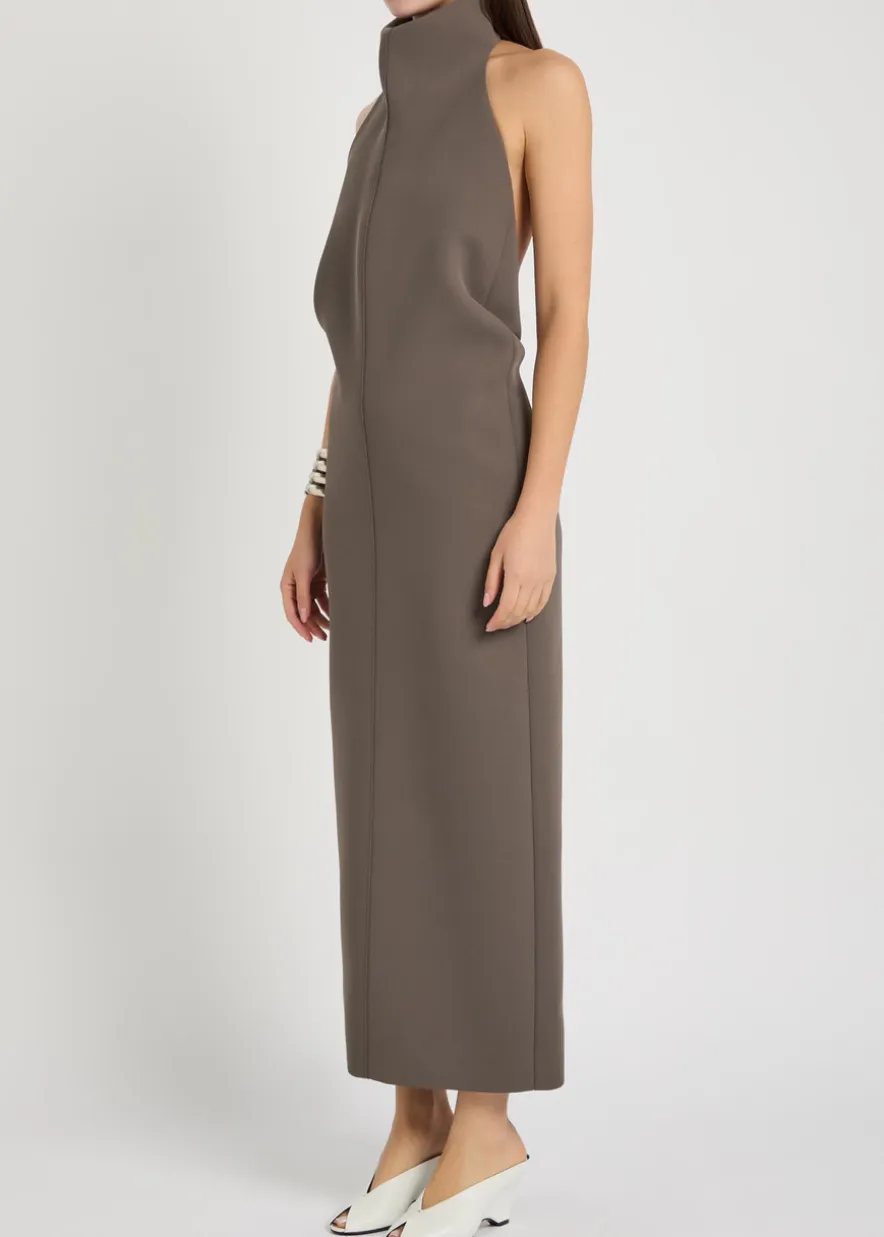 Roxanne open-back crepe midi dress