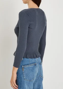 Royce frill cotton-blend cardigan