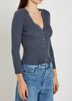 Royce frill cotton-blend cardigan