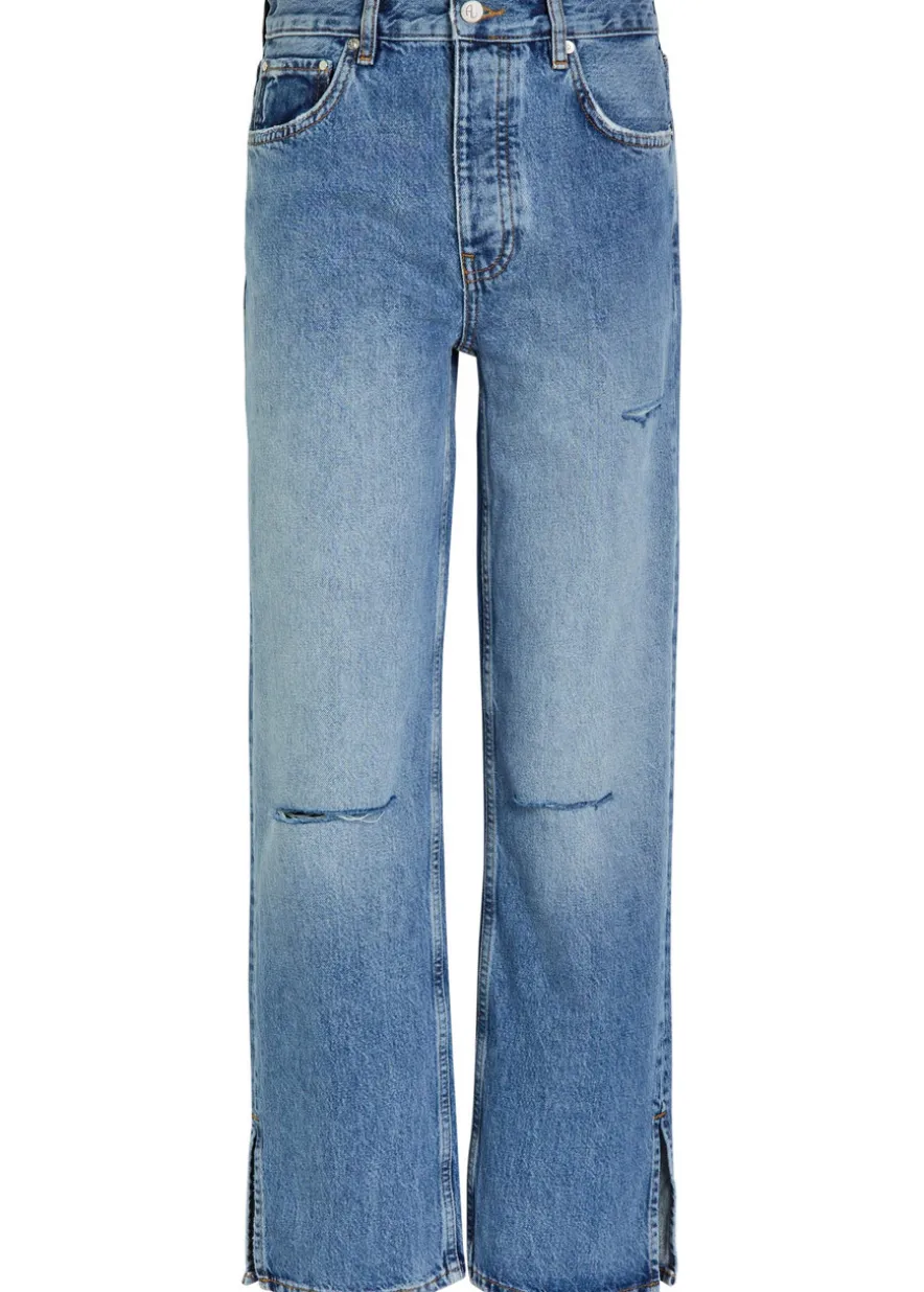 Roy distressed straight-leg jeans