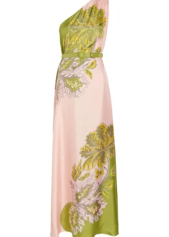 Roy printed belted silk maxi dress