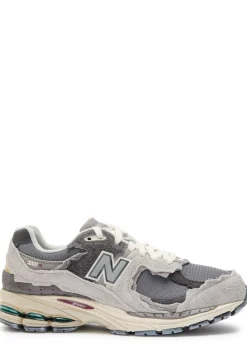 2002R panelled brushed suede and mesh-knit sneakers