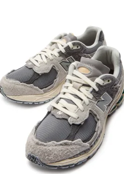 2002R panelled brushed suede and mesh-knit sneakers