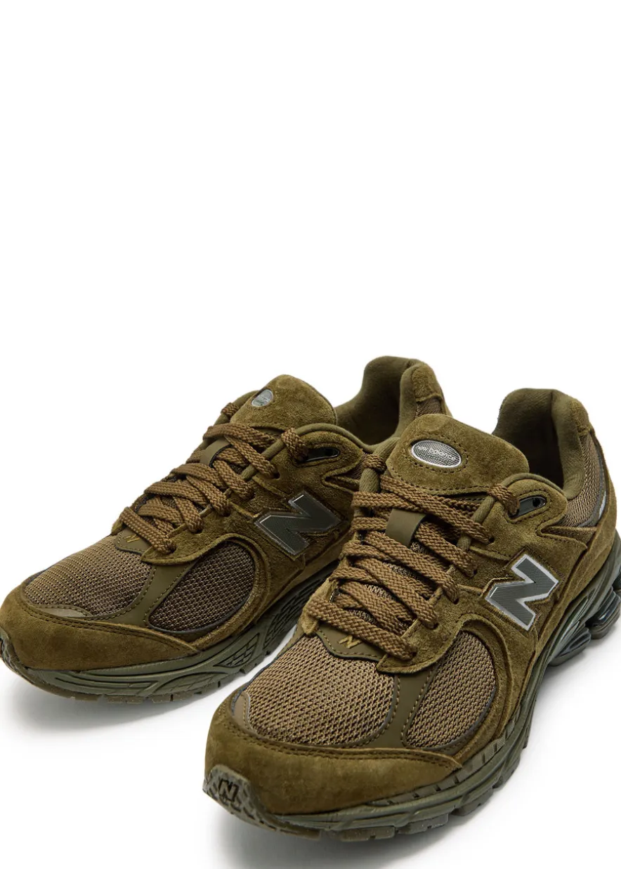 2002R panelled suede and mesh-knit sneakers