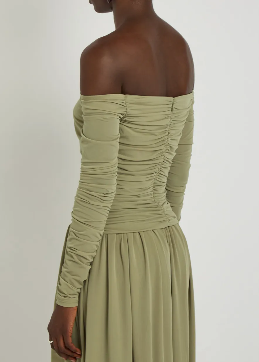 Ruby ruched tissue jersey top