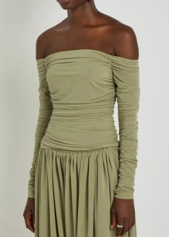 Ruby ruched tissue jersey top