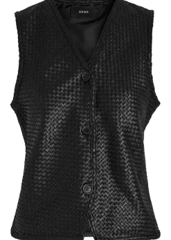 Ruby woven leather top