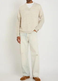 Rue fine-knit linen-blend jumper