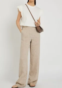 Ruffled cotton T-shirt