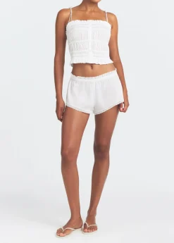 Ruffled poplin cami top